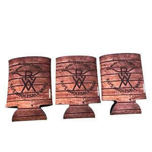 Brown Faux Wood Koozse 3 Pack Great Condition Wester